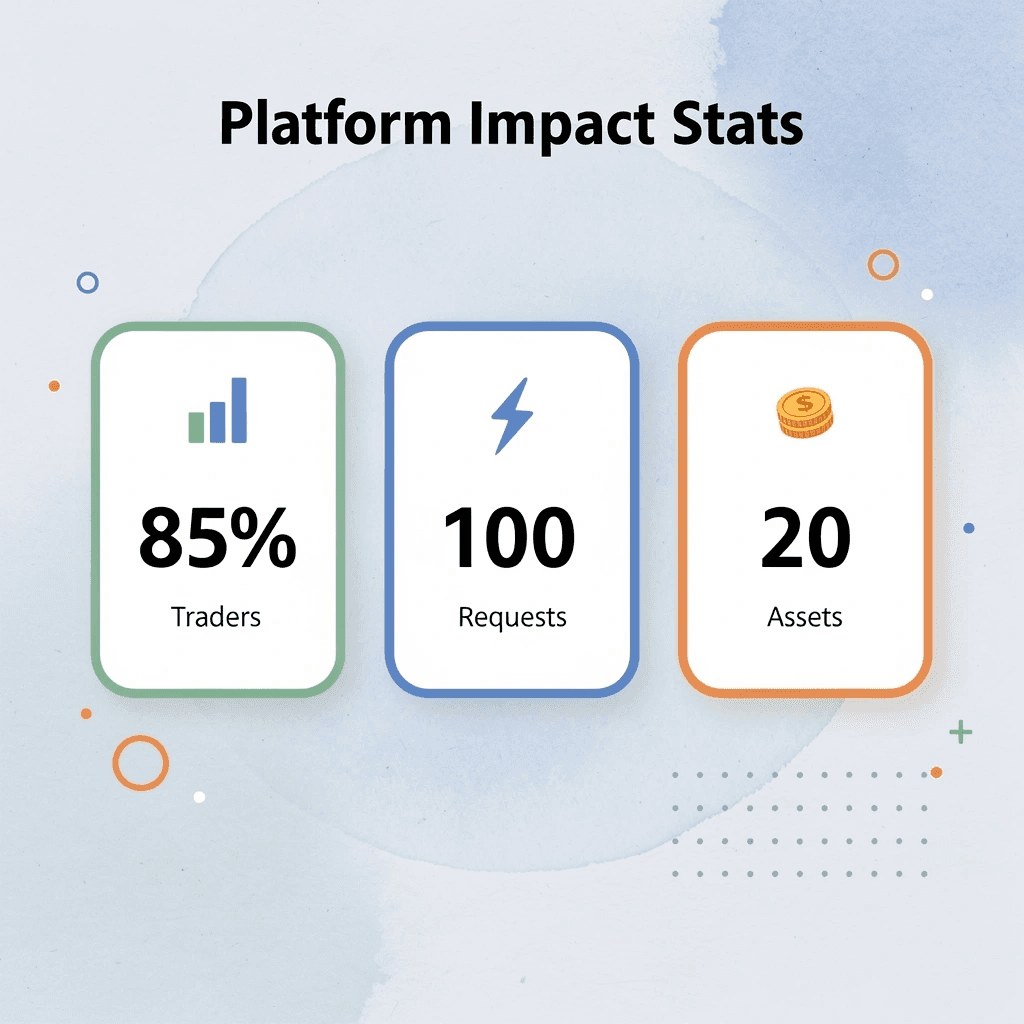  Statistics showing platform impact on trading success