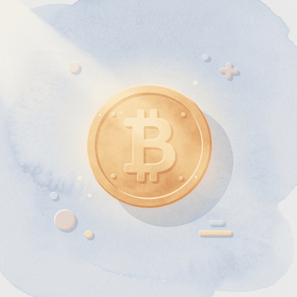 Digital coin icon representing cryptocurrency trading