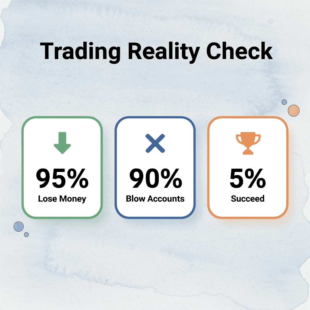 Statistics showing forex trading success rates