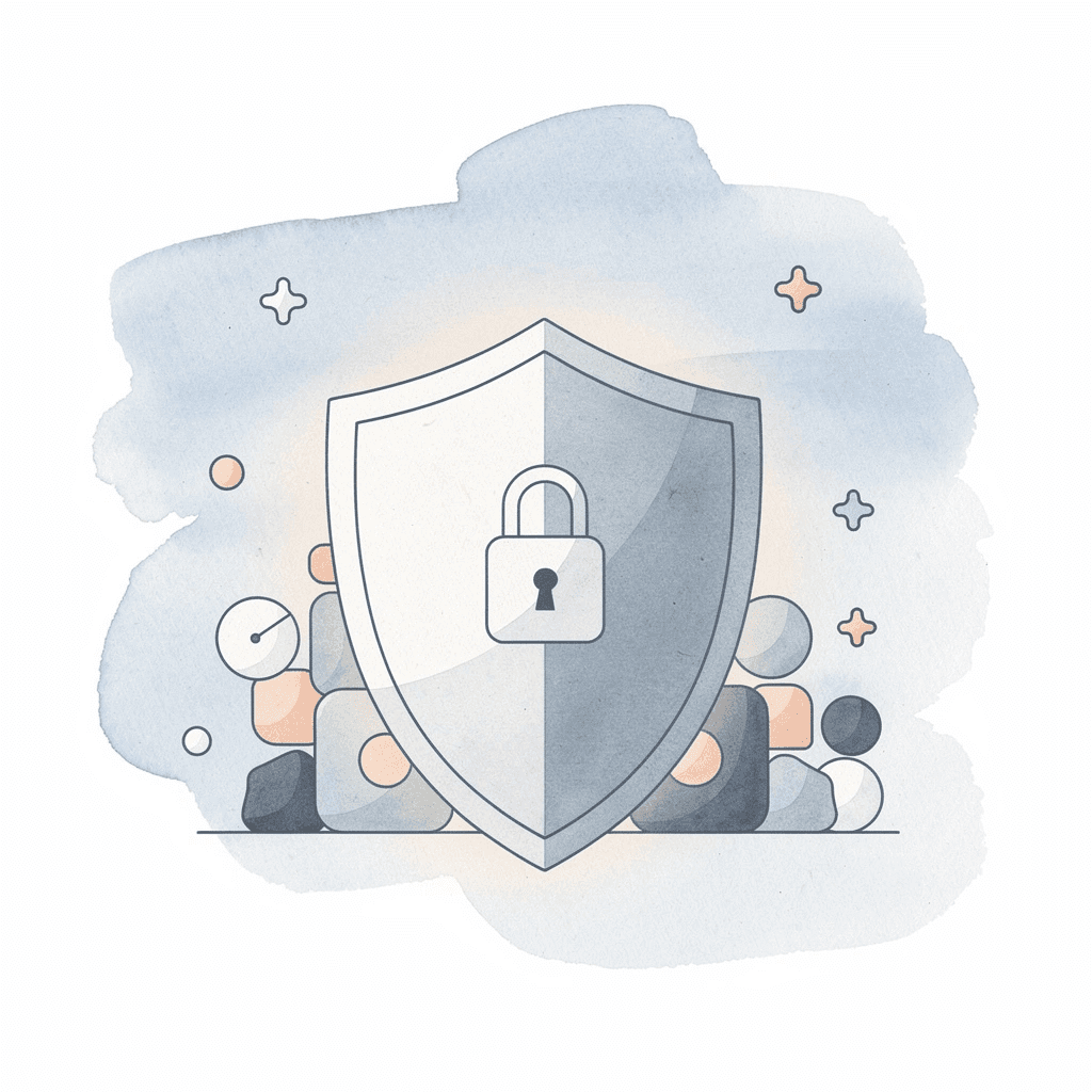Shield protecting digital assets representing security importance in crypto trading