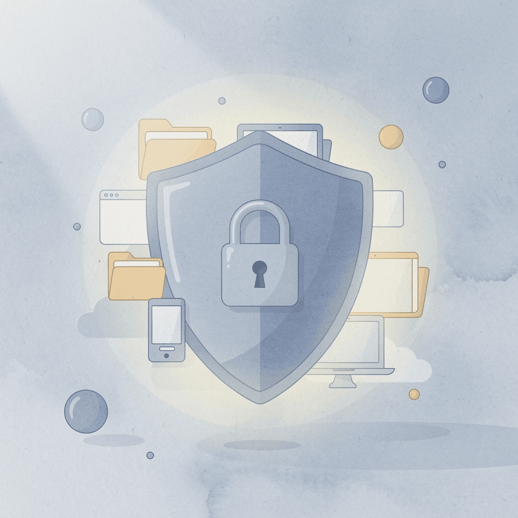 Shield protecting cryptocurrency assets representing immediate ownership