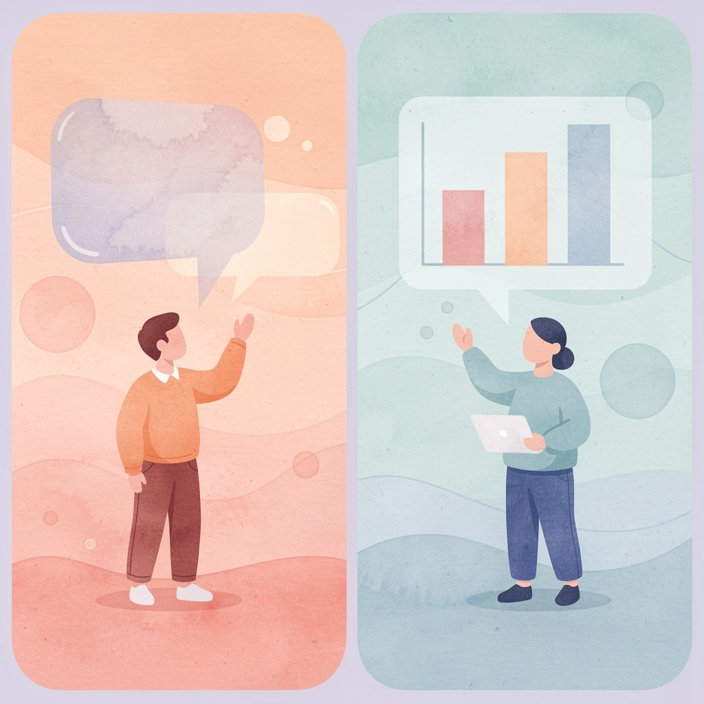 Split scene comparing paper trading and real trading environments