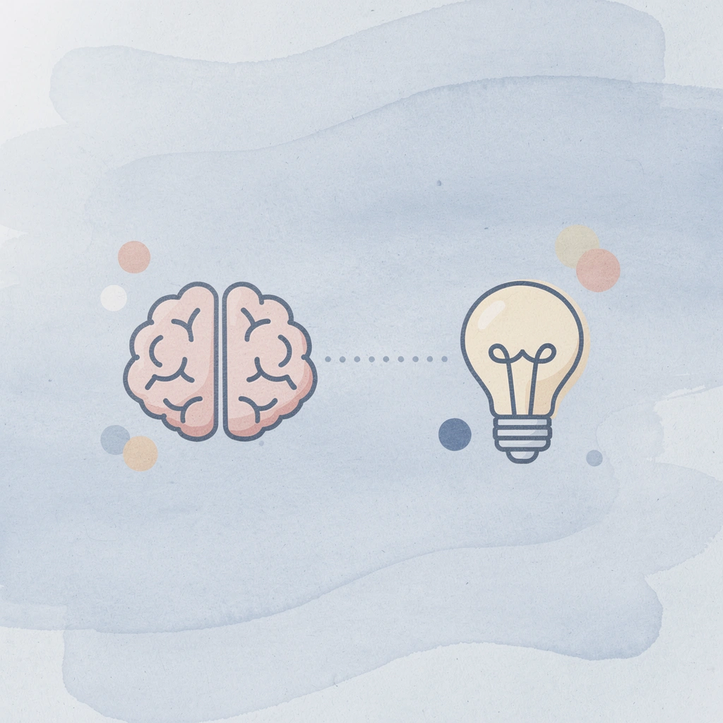 Brain connected to a declining arrow showing emotional impact on trading