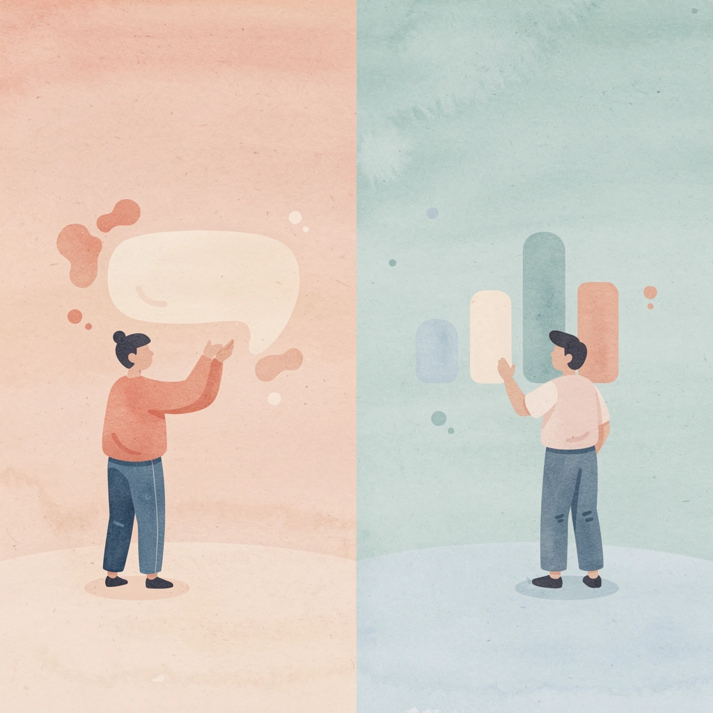 Split scene showing emotional versus disciplined trading approaches