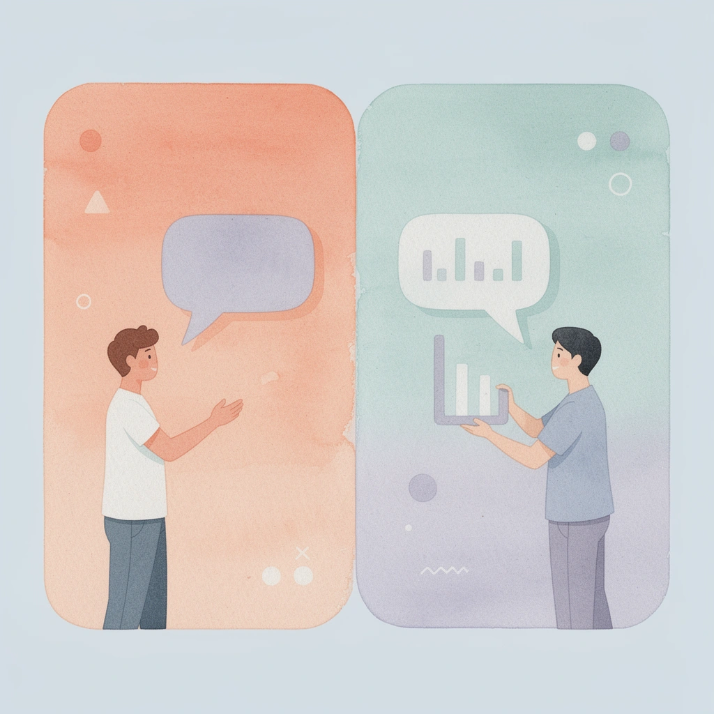 Split scene showing disciplined strategic trading versus reactive emotional trading