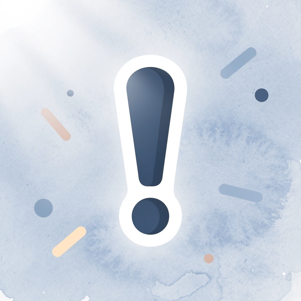 Warning exclamation mark representing trading mistakes