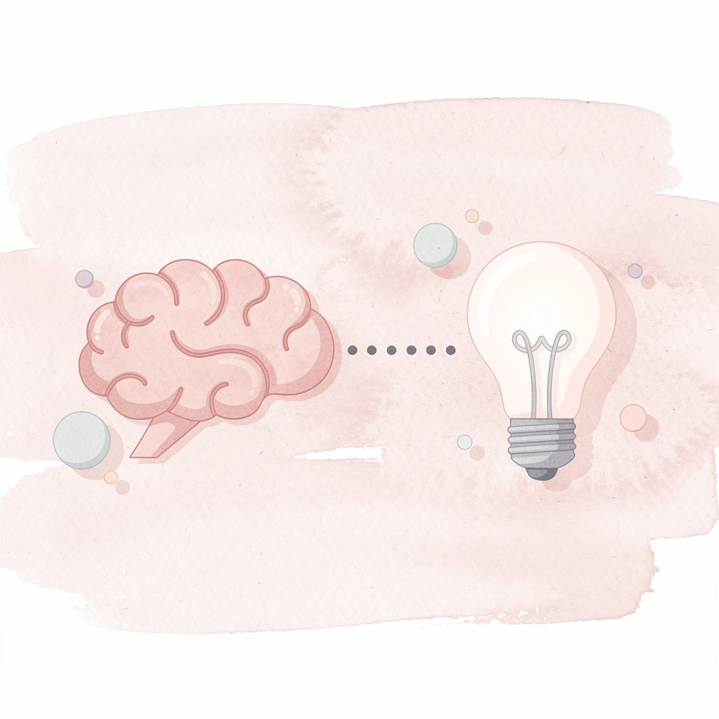 Brain icon connected to declining chart representing emotional trading impact