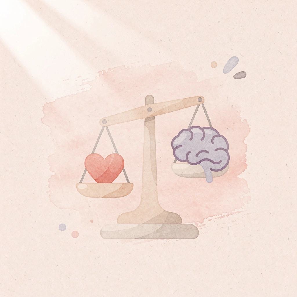 Balance scale comparing profits versus trading losses