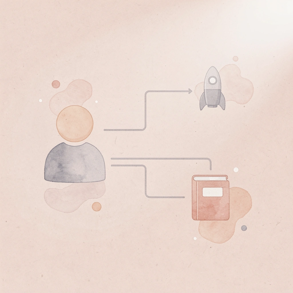 Icon showing trading paths splitting between losses and a structured approach