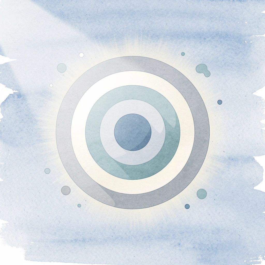 Target icon representing practice trading without risk