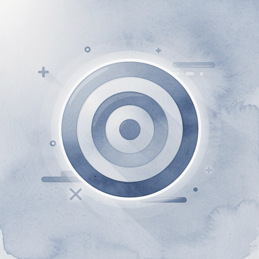 Target icon representing focused skill building in paper trading