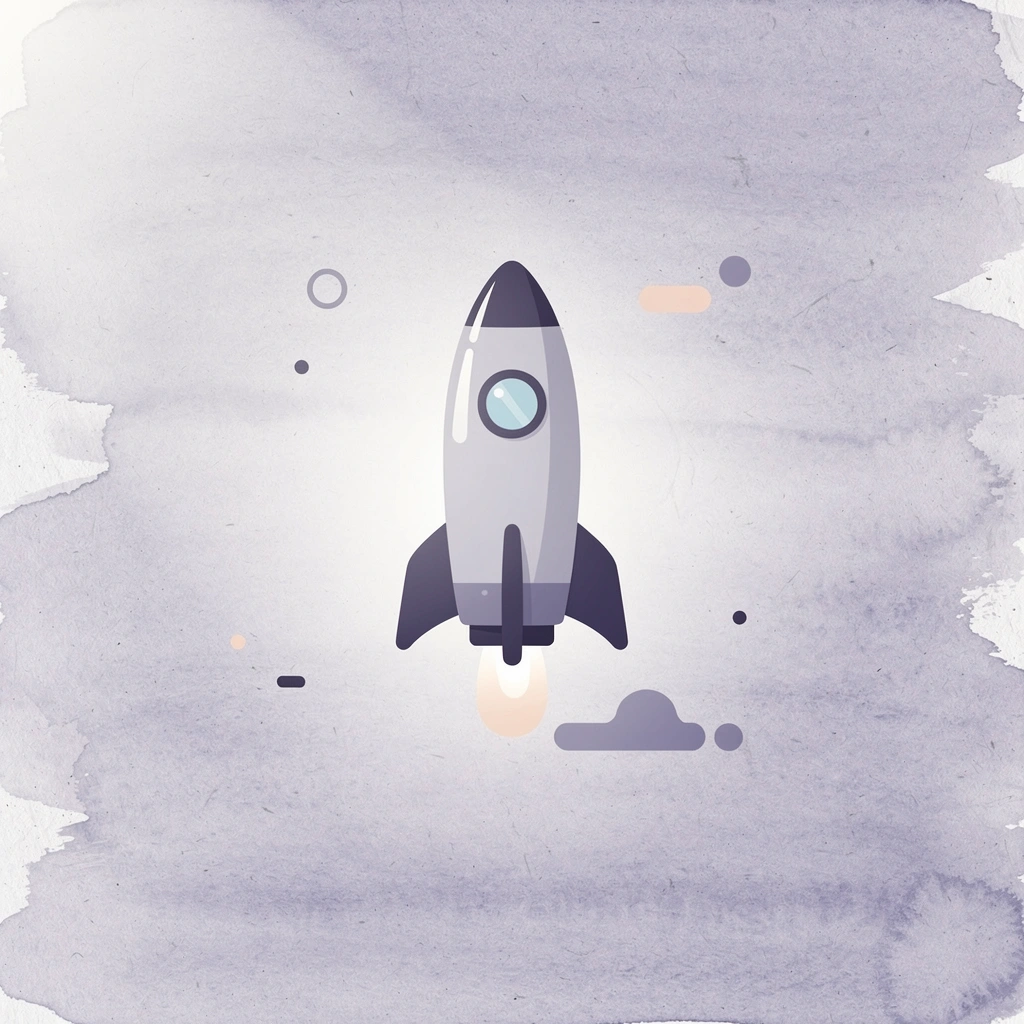 Rocket icon representing taking action in crypto trading