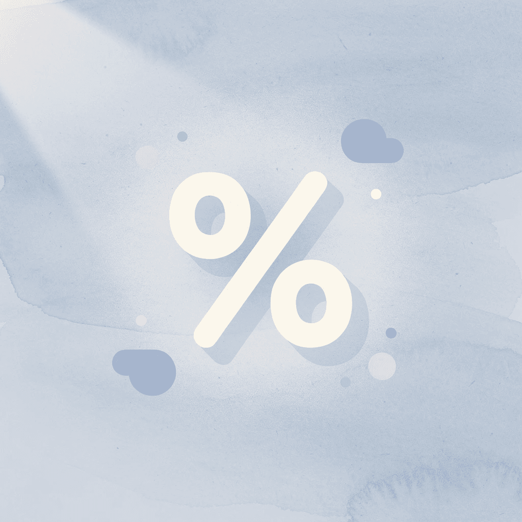 Percentage sign icon representing the 1% risk rule for day trading