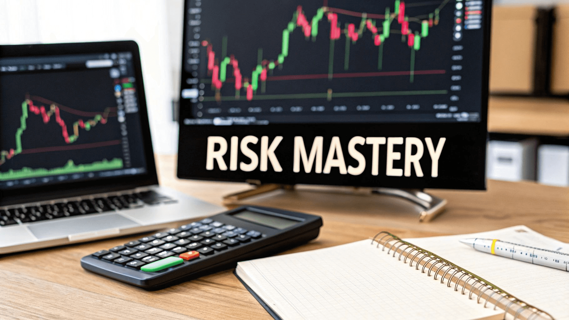 Trading screens display risk mastery - Trading Risk Management 1% Rule Explained