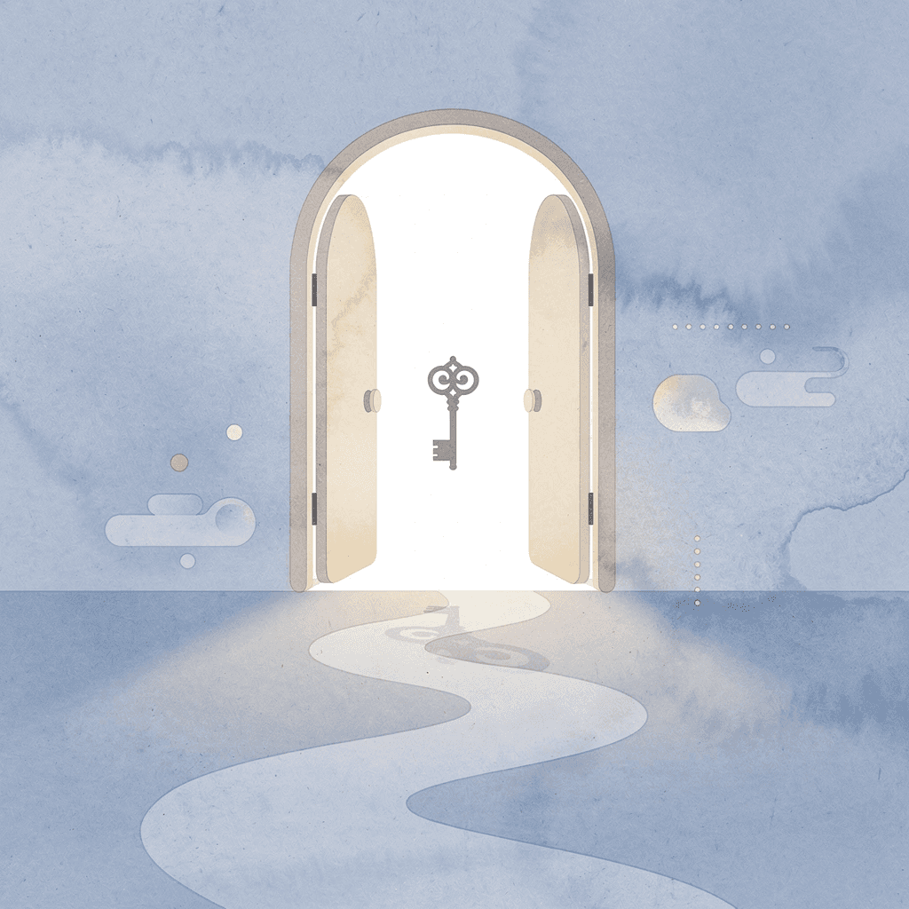 Gateway scene representing access to trading capital