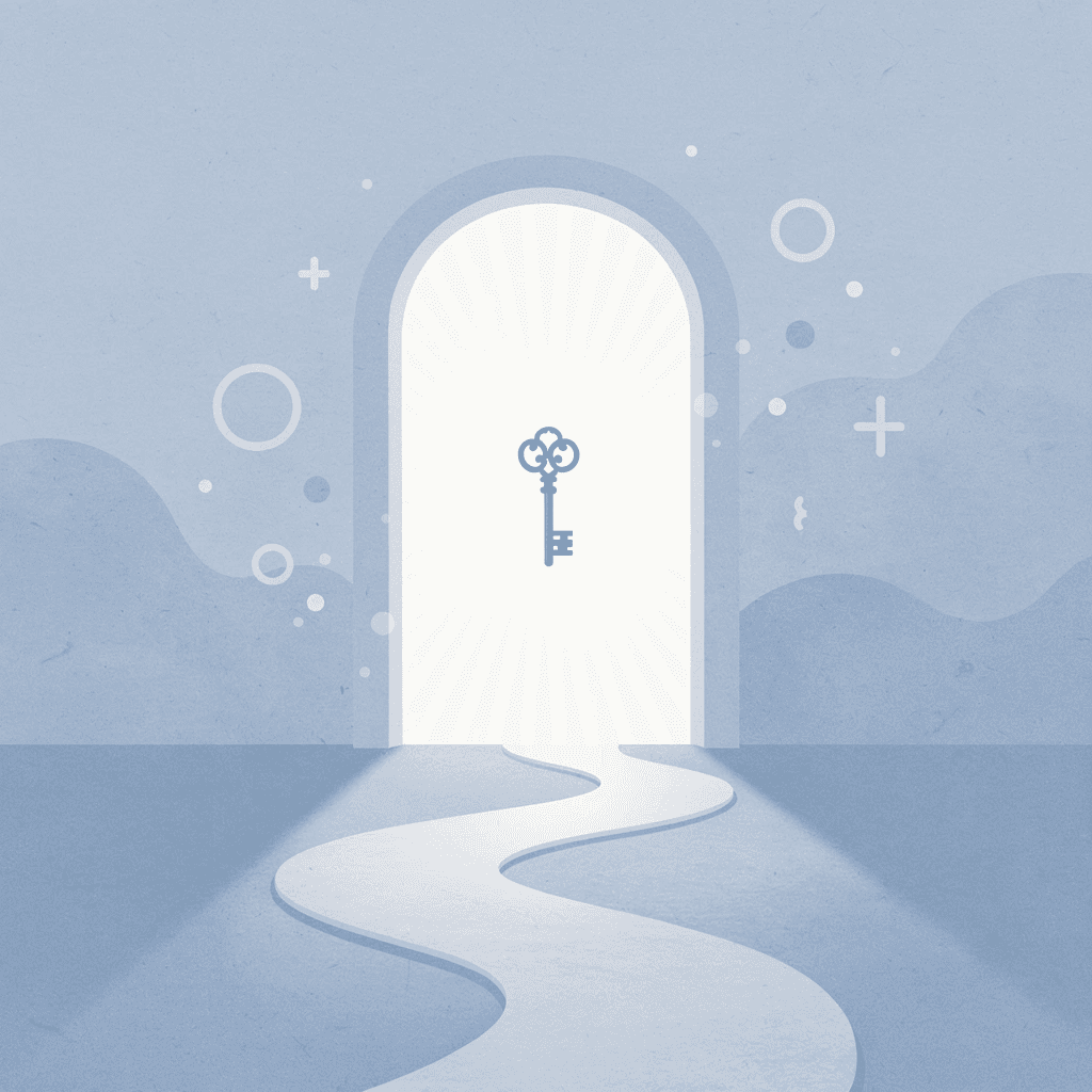 Scene of an open gateway revealing stock market opportunity for beginner traders
