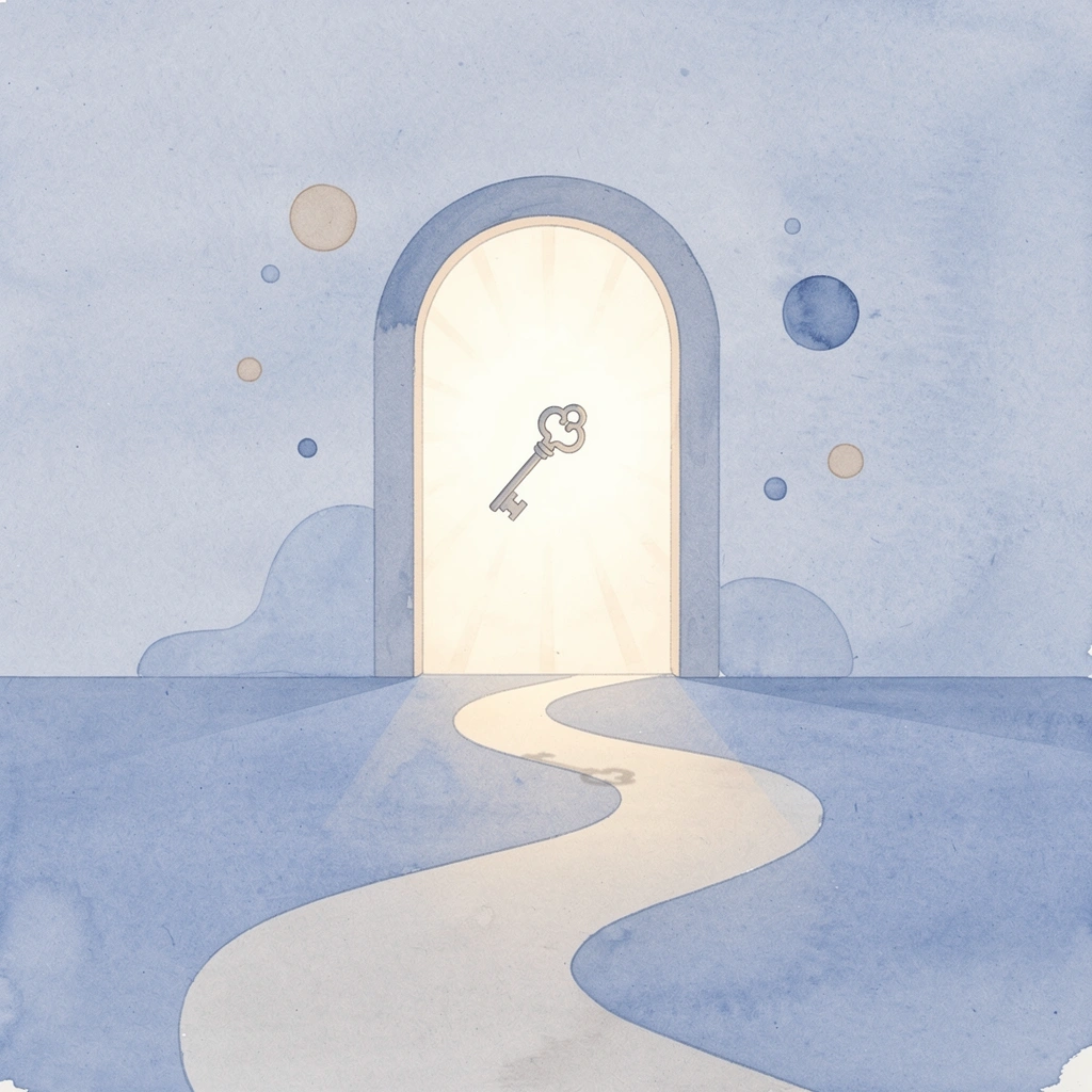 Gateway scene representing the start of a beginner trading journey