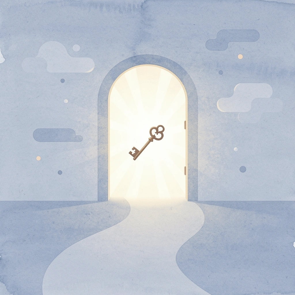 Gateway scene representing access to funded trading opportunities