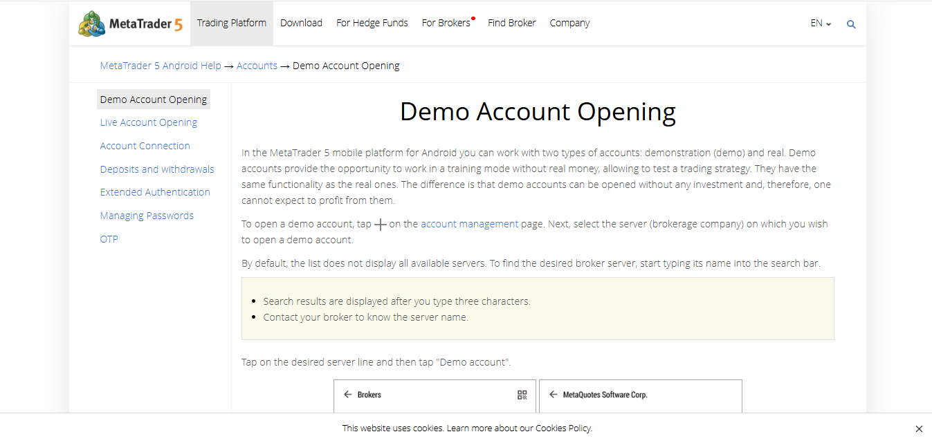 1. MetaTrader 5 Demo