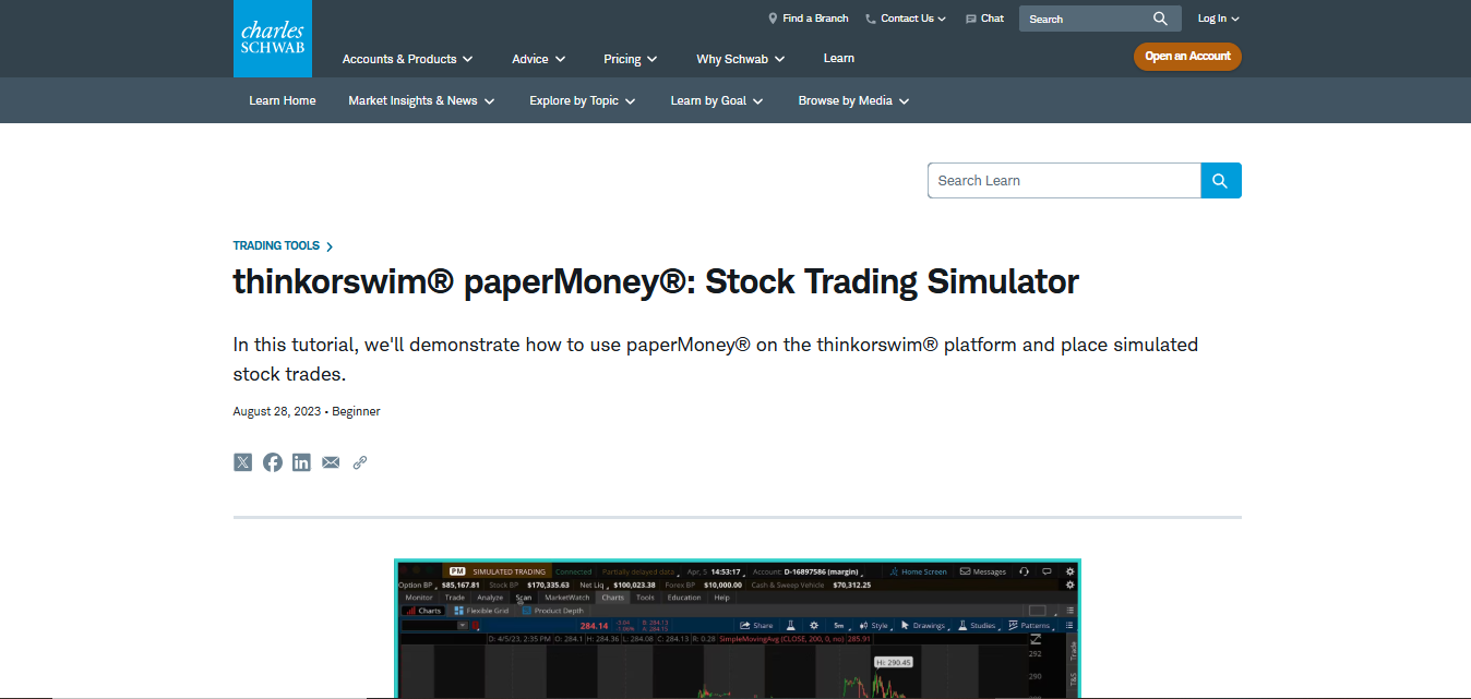 4. thinkorswim paperMoney