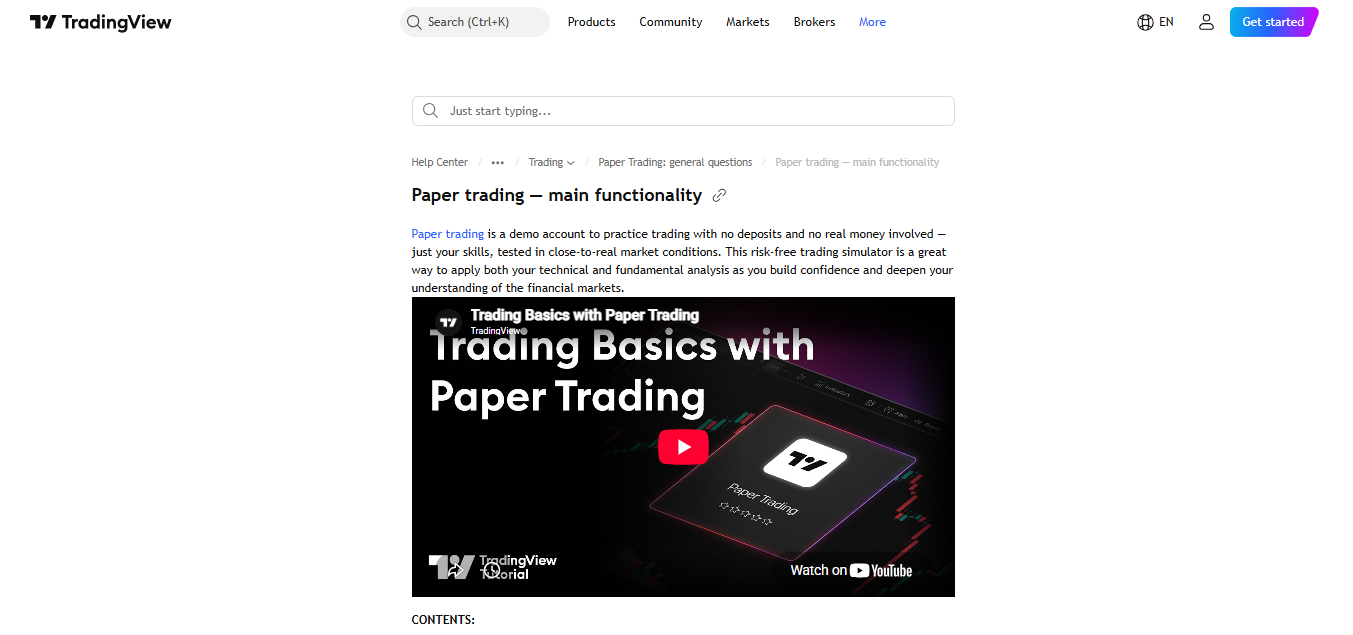 3. TradingView Paper Trading