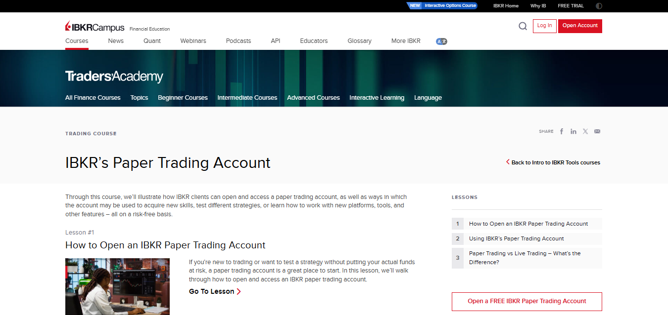 6. Interactive Brokers Paper Trading