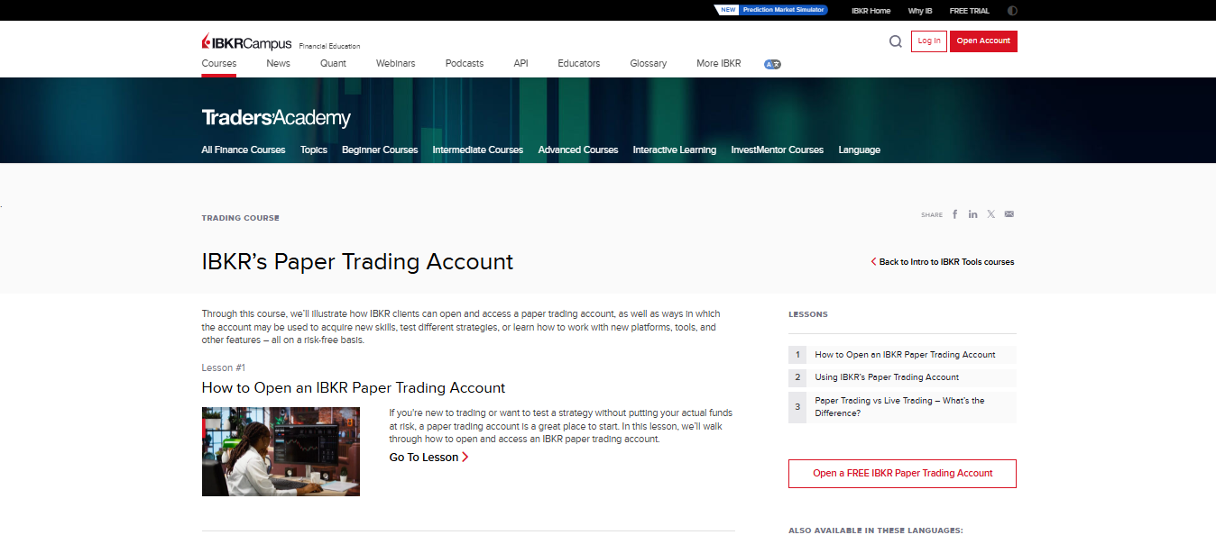 3. Interactive Brokers Paper Trading