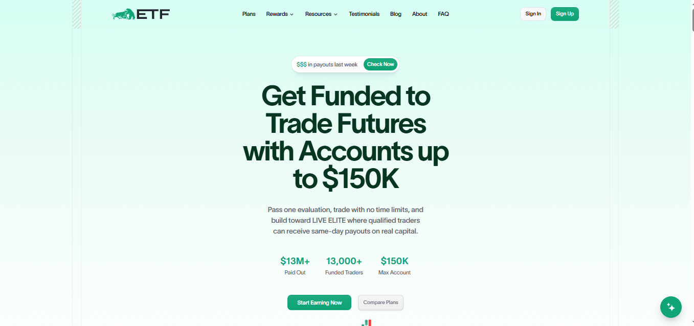 9. Elite Trader Funding