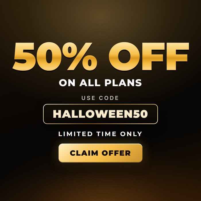 Goat Funded Trader Halloween promotion: 50% Off on all funded accounts