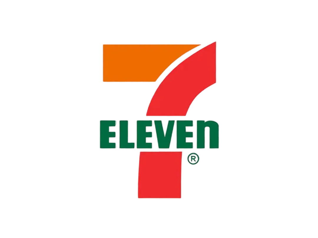 7-Eleven logo with a red number 7 and green text ELEVEN.