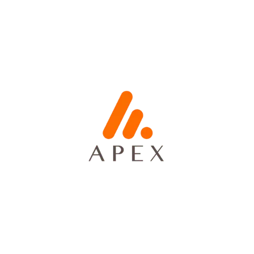 APEX logo with three orange diagonal bars above the text.