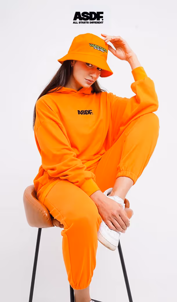 A collage of lifestyle images featuring diverse individuals wearing ASDF merchandise and using ASDF products.