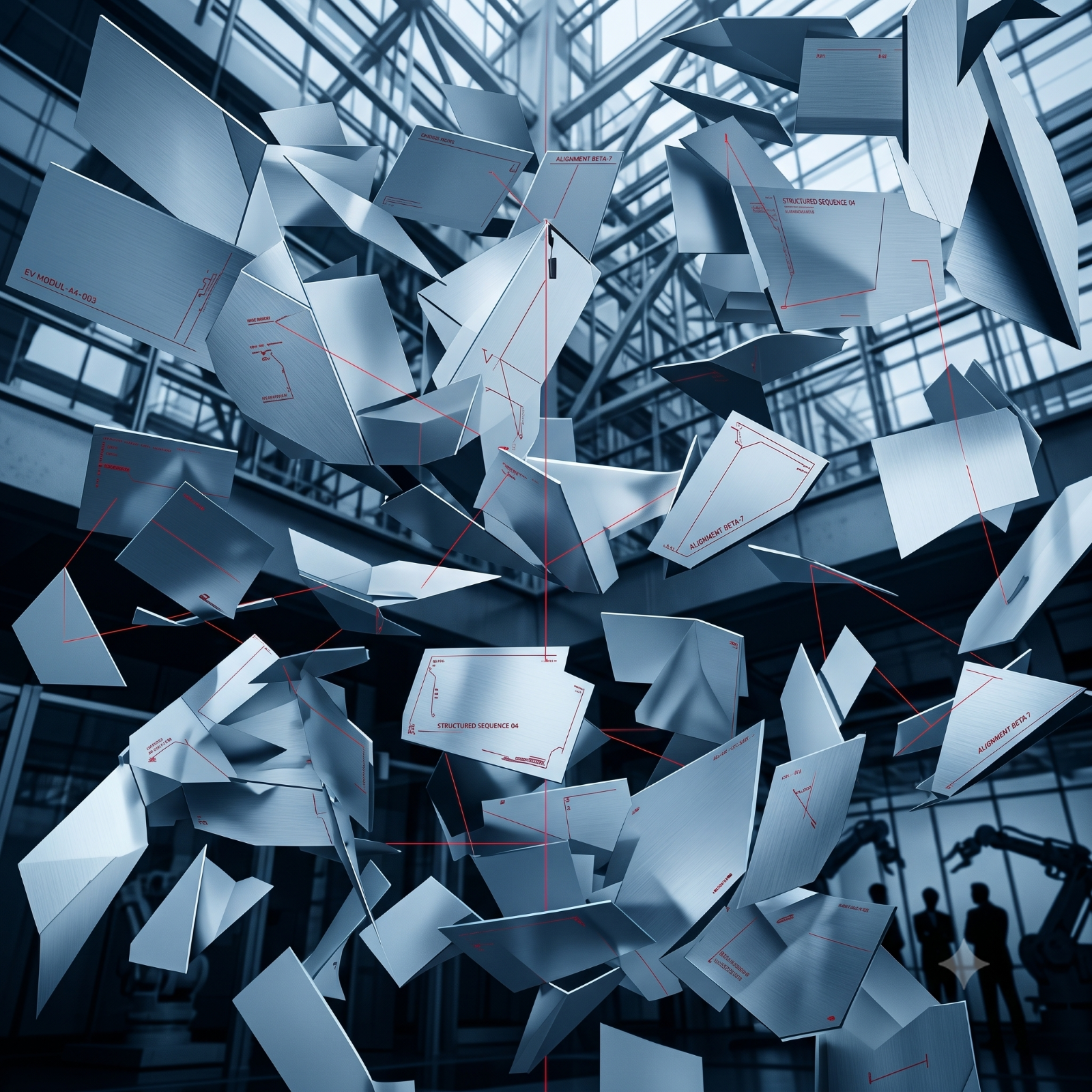Illustration: Flying papers