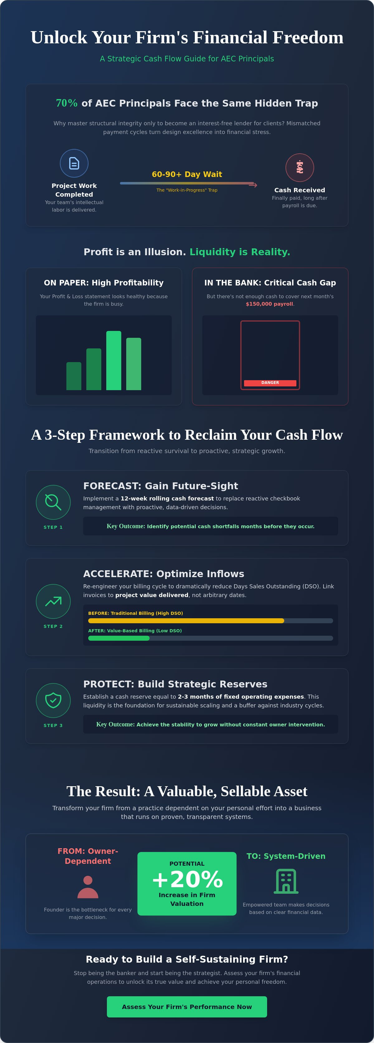 Cash flow management for architecture firms