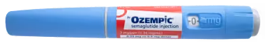 Ozempic semaglutide injection pen with a 0.5 mg dosage.