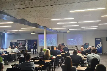 Full audience attending conference talks