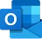 Microsoft Outlook app icon with white 'O' on blue background.