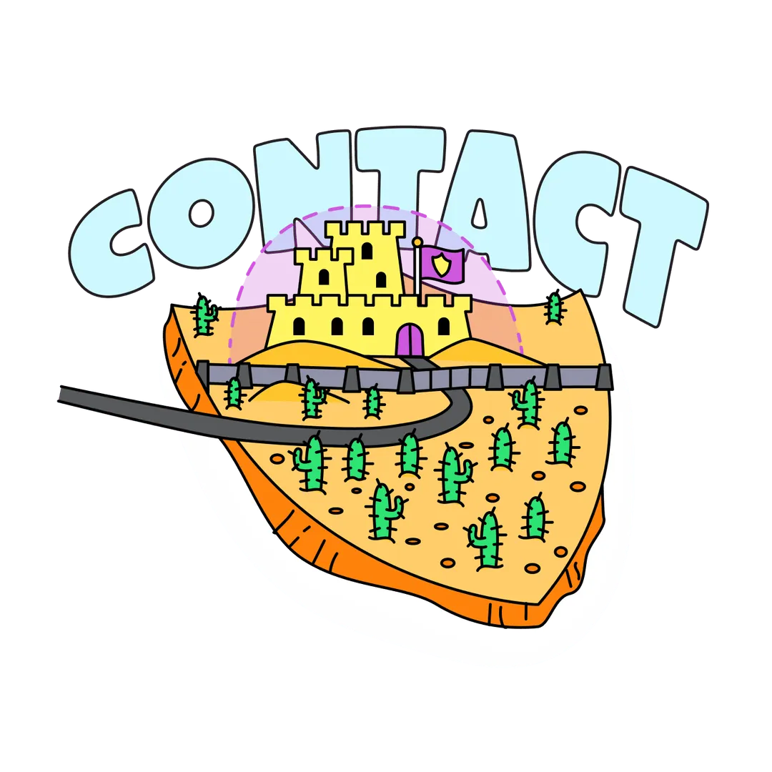 Contact island illustration.