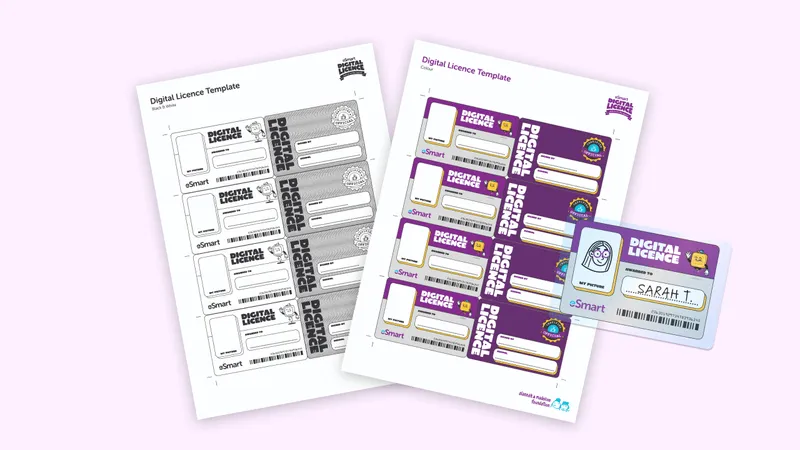 An illustration of the eSmart digital licences.