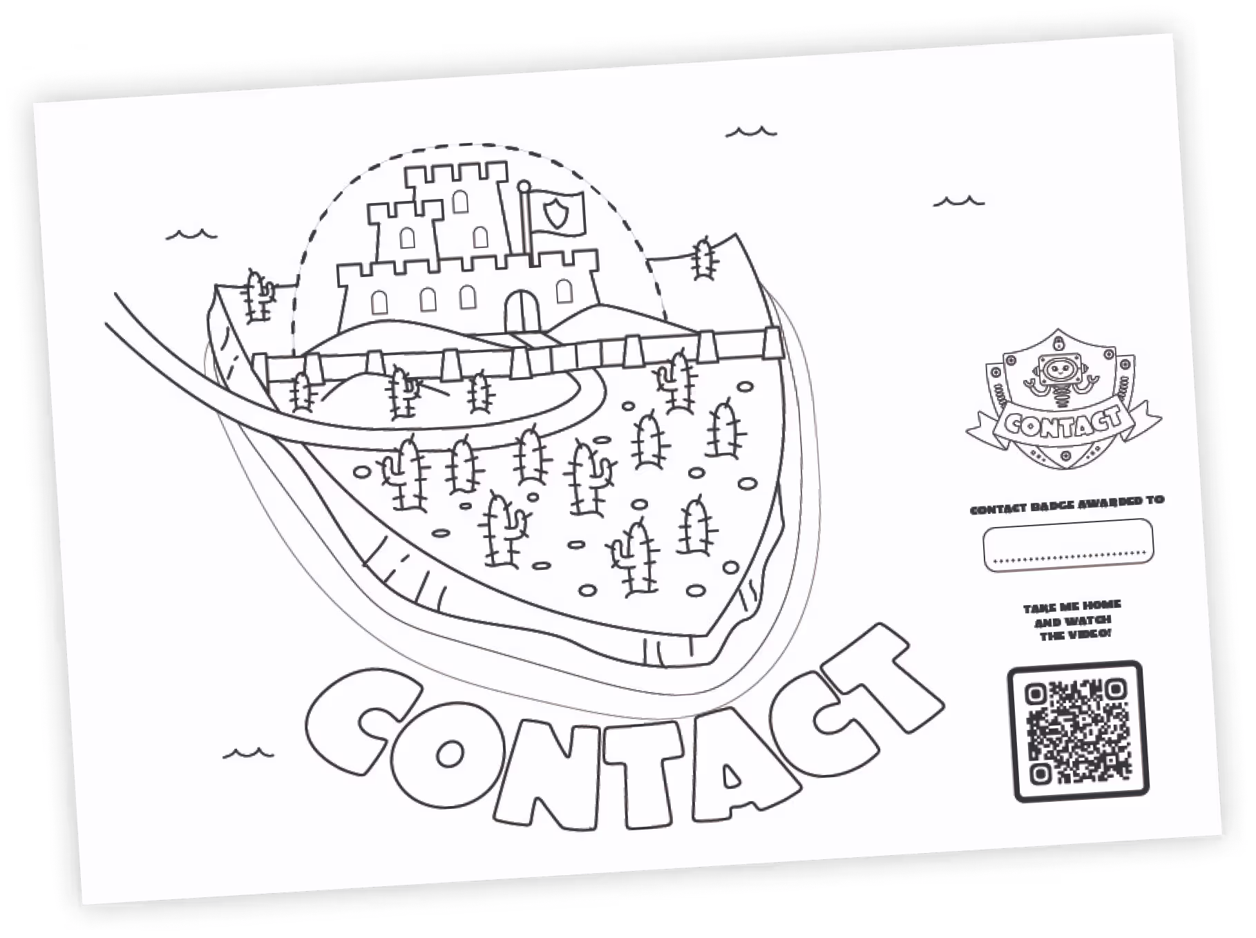 An illustration of the contact island worksheet.