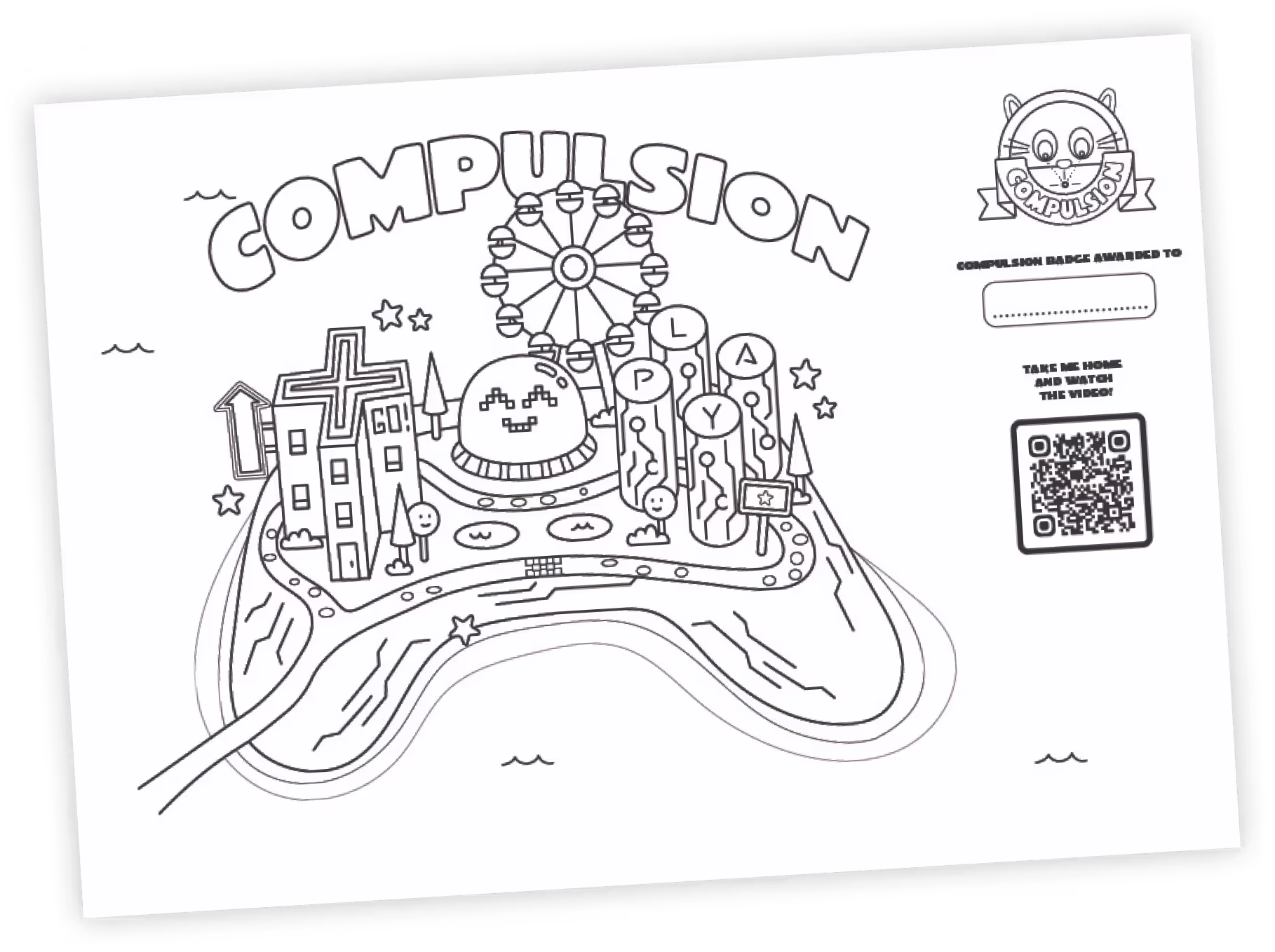 An illustration of the compulsion island worksheet.