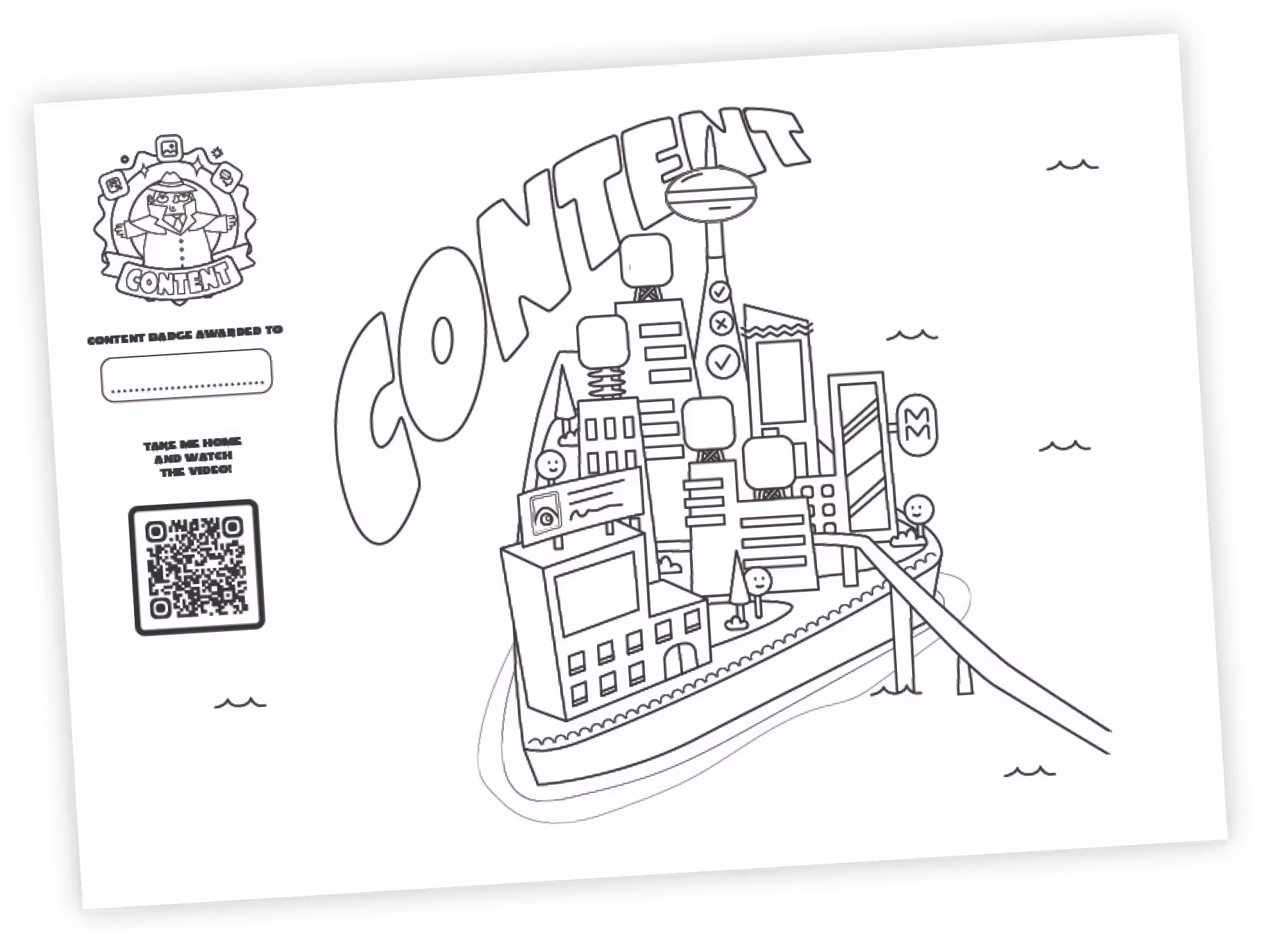An illustration of the content island worksheet.
