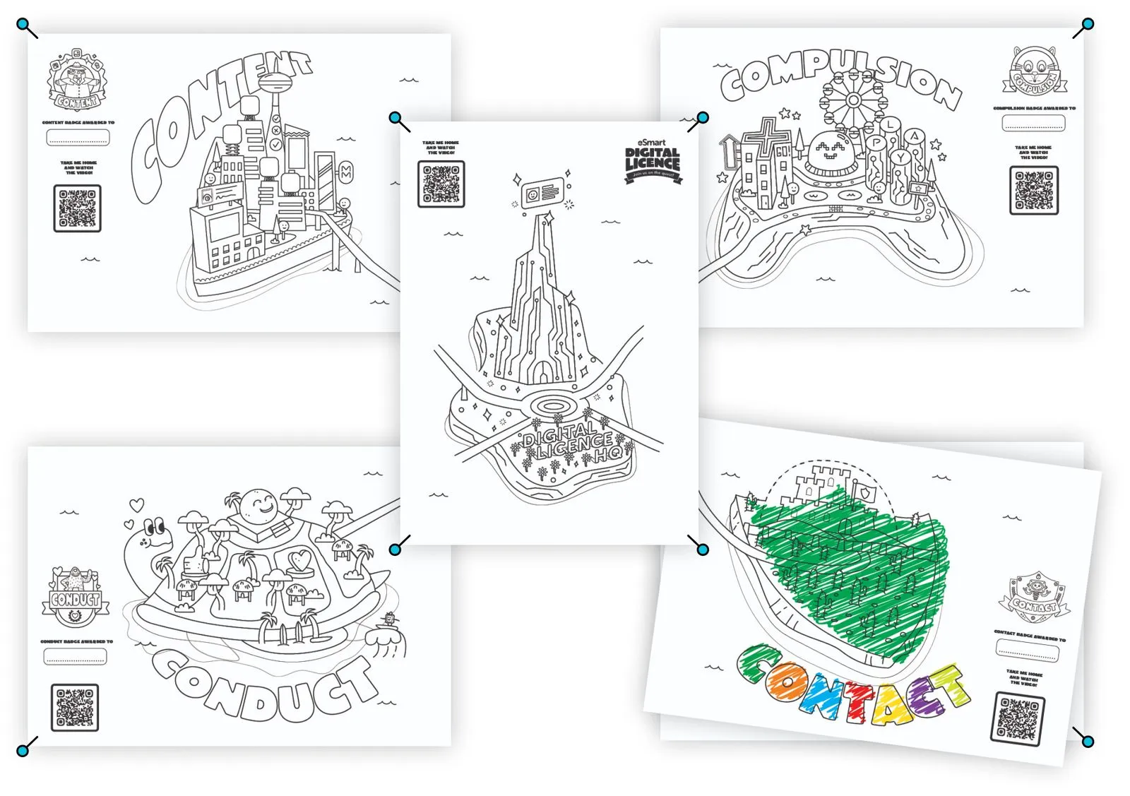 An illustration of the worksheets for children.