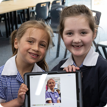 Three overlapping pages of an educational activity titled 'Online Contact: A Conscience Alley Activity' from the eSmart Digital Licence program, featuring instructions, colorful illustrations, and QR code.