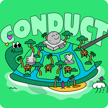 Three overlapping pages of an educational activity titled 'Online Contact: A Conscience Alley Activity' from the eSmart Digital Licence program, featuring instructions, colorful illustrations, and QR code.