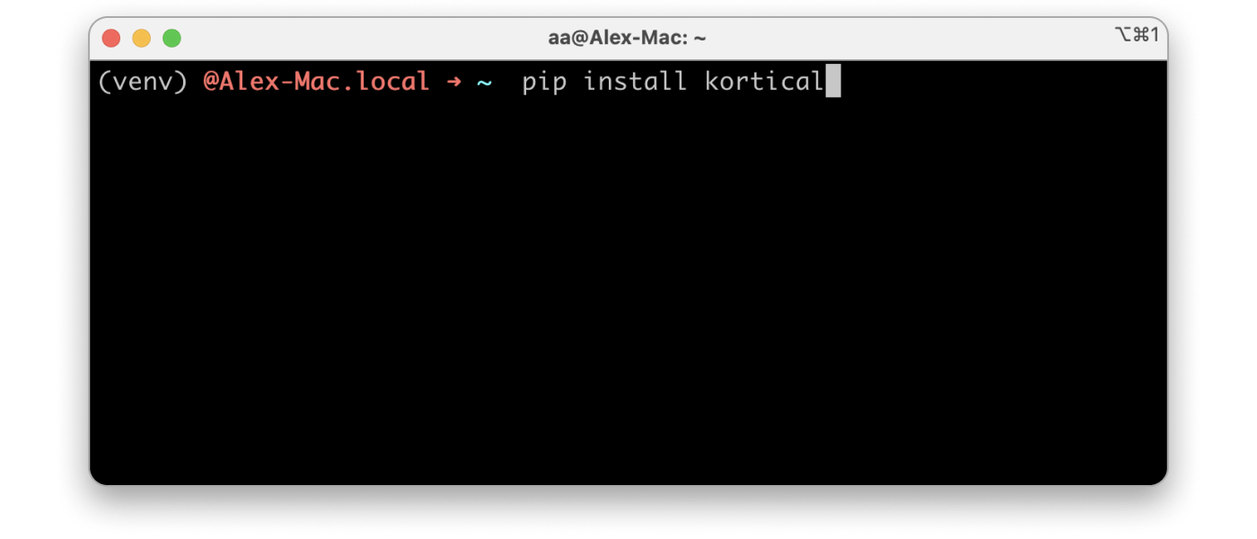 Install the Kortical Python package