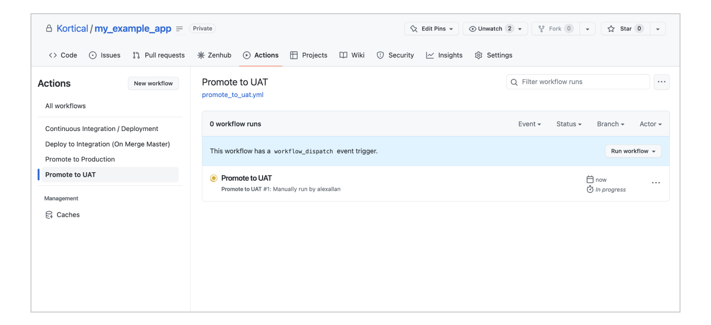 Click promote to UAT