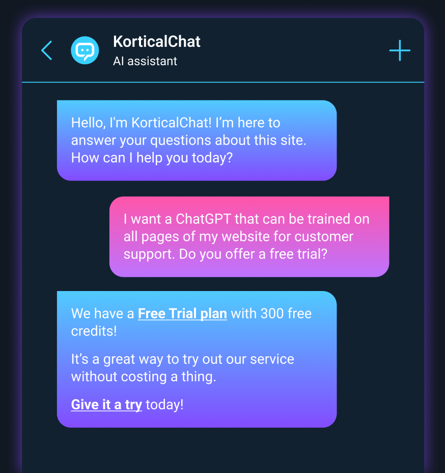 AI Chatbot KorticalChat 