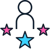 icon career perks people with stars