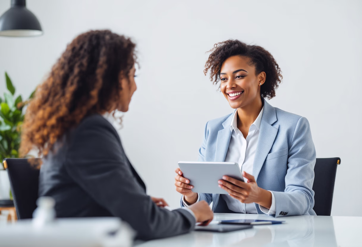 image of an accountant presenting to a client